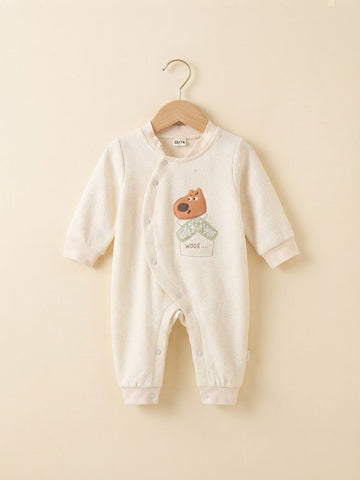 Newborn Baby Unisex Flannel Rompers Jumpsuit
