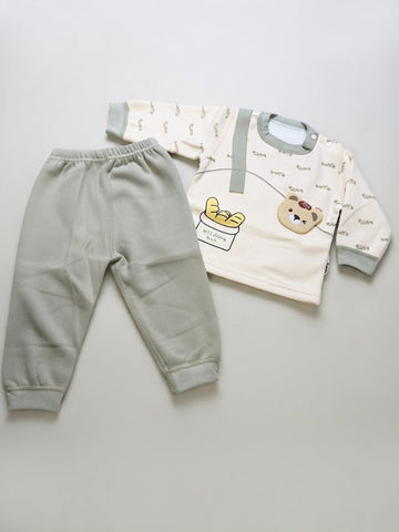 Baby Flannel 2PC WINTER SUIT IMPORTED