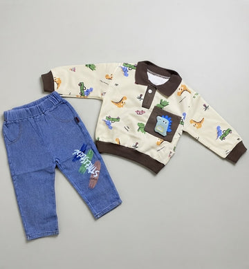 Baby Flannel 2PC WINTER SUIT IMPORTED