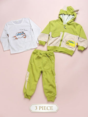 Baby Flannel 3PC WINTER SUIT IMPORTED