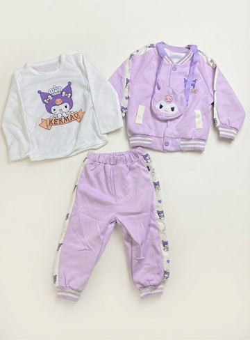 Baby Flannel 3PC WINTER SUIT IMPORTED