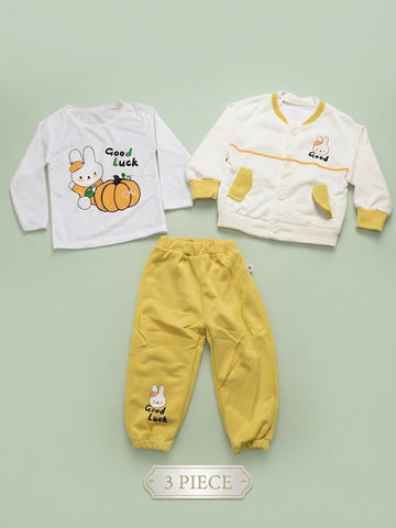 Baby Flannel 3PC WINTER SUIT IMPORTED